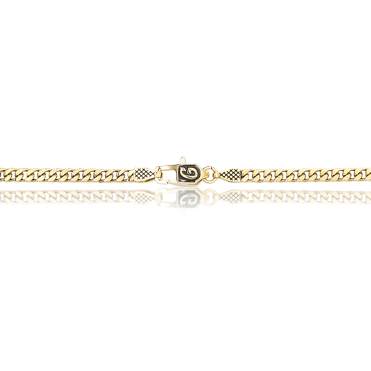 GLD Micro Cuban Chain in Yellow Gold- 3mm