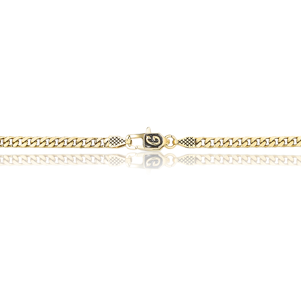 GLD 3MM Micro Cuban Necklace in Yellow Gold