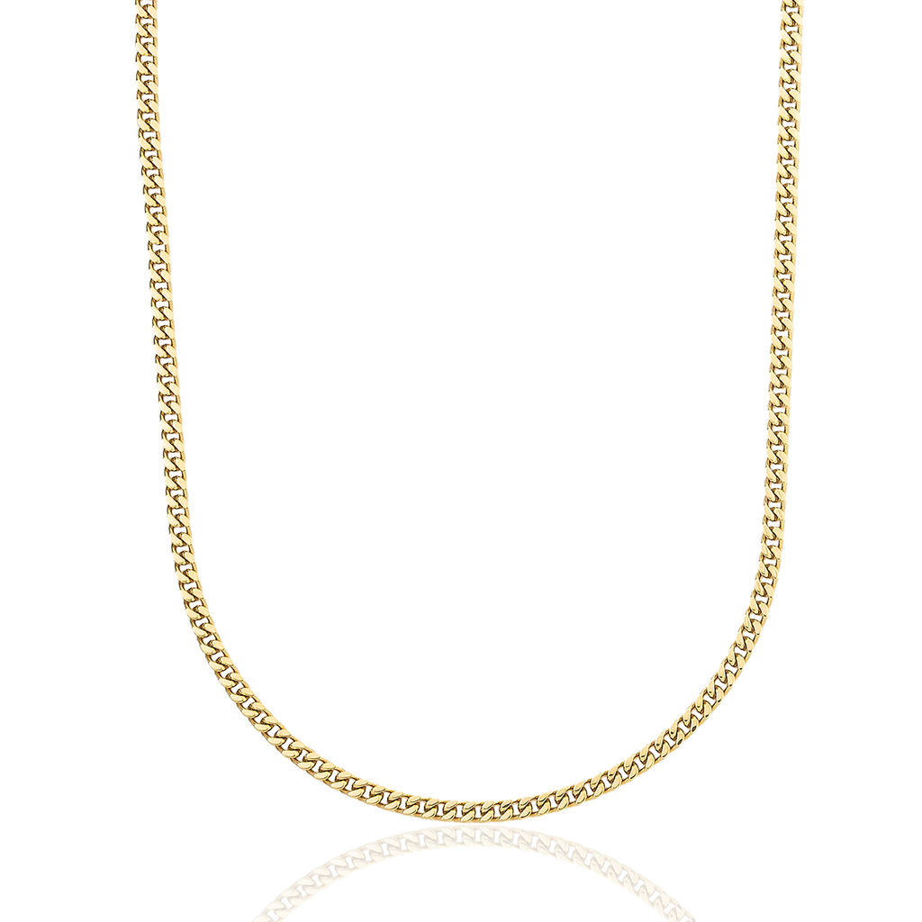 GLD 3MM Micro Cuban Necklace in Yellow Gold