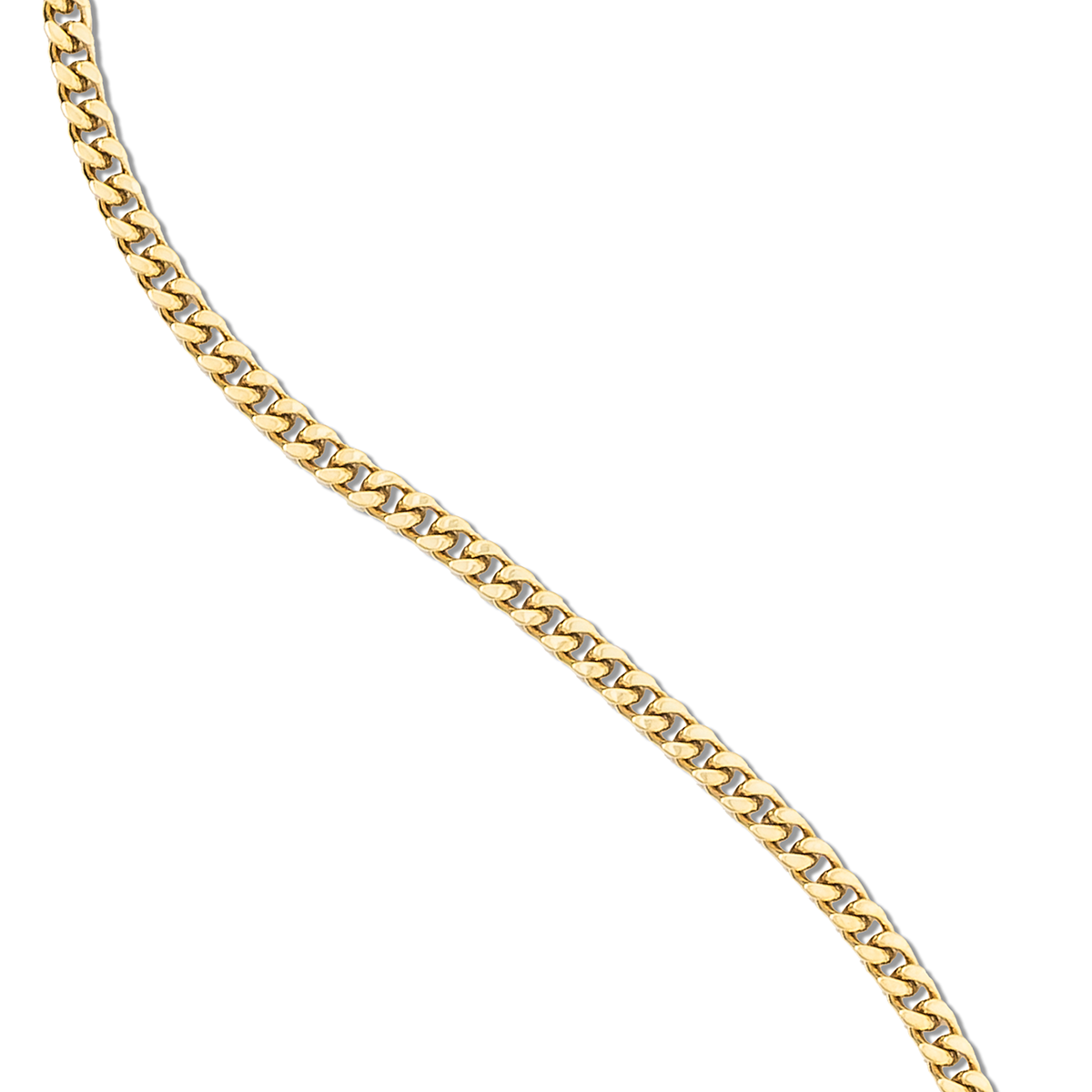GLD Micro Cuban Chain in Yellow Gold- 3mm