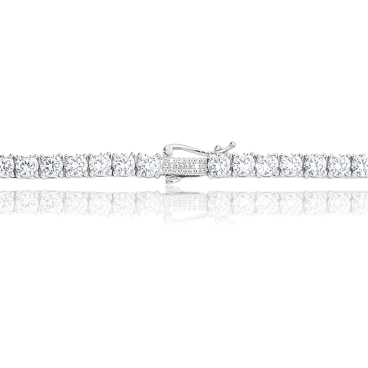 Moissanite Diamond Tennis Chain in Sterling Silver - 5mm