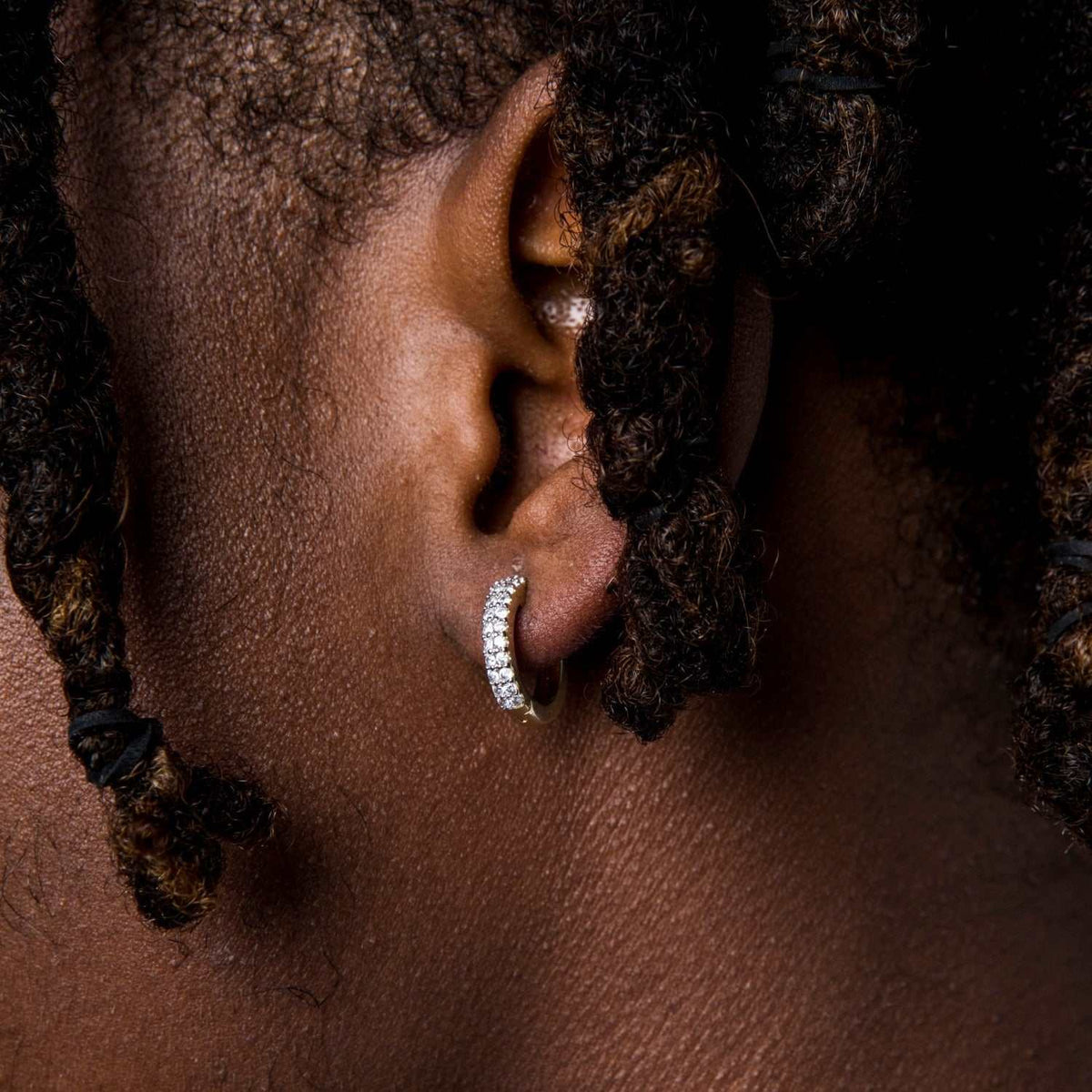 GLD Micro Double Row Hoop Earrings in Yellow Gold