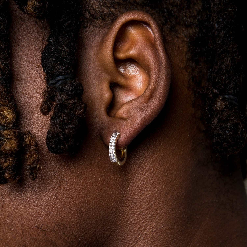 GLD Micro Double Row Hoop Earrings in Yellow Gold