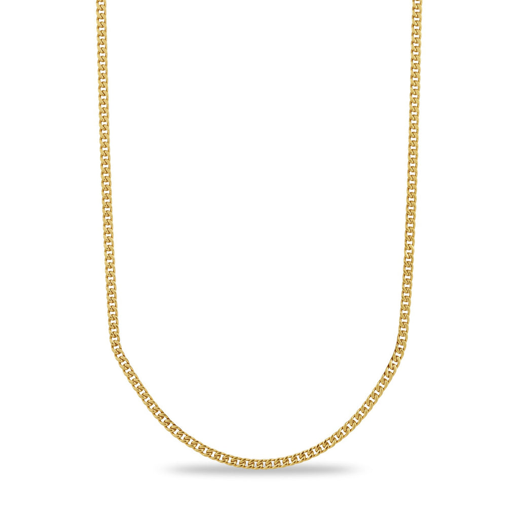Youth Micro Cuban in Yellow Gold- 3mm