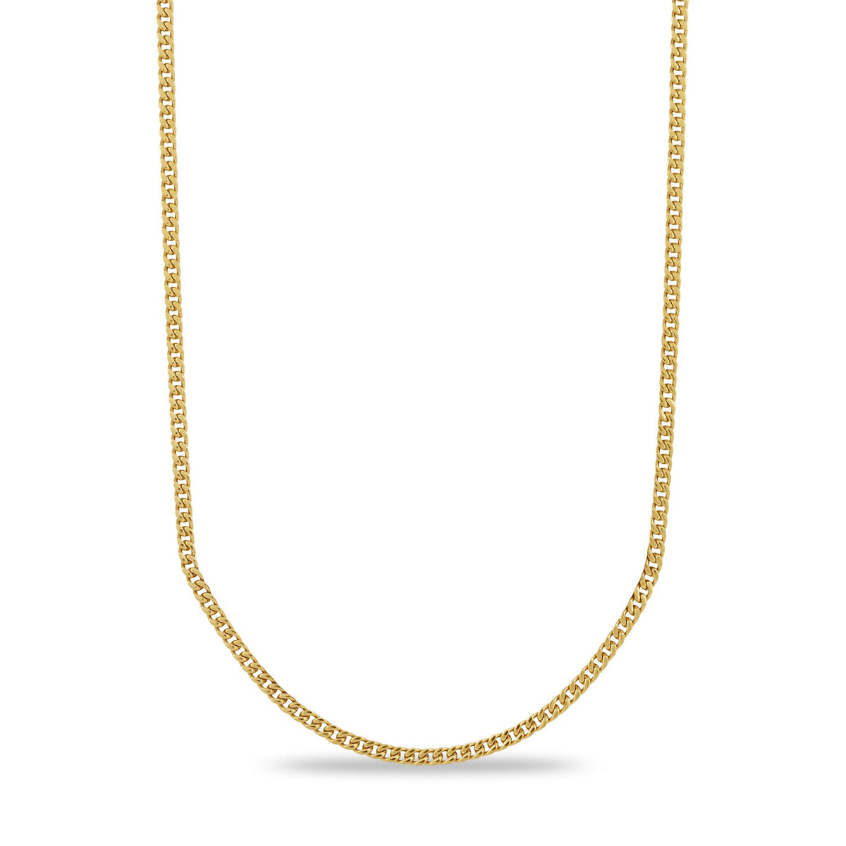 Youth Micro Cuban in Yellow Gold- 3mm
