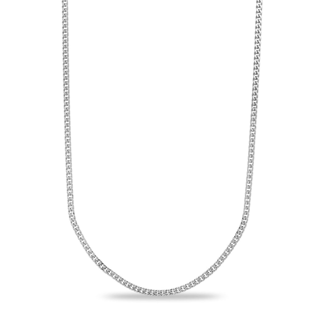 Youth Micro Cuban in White Gold- 3mm