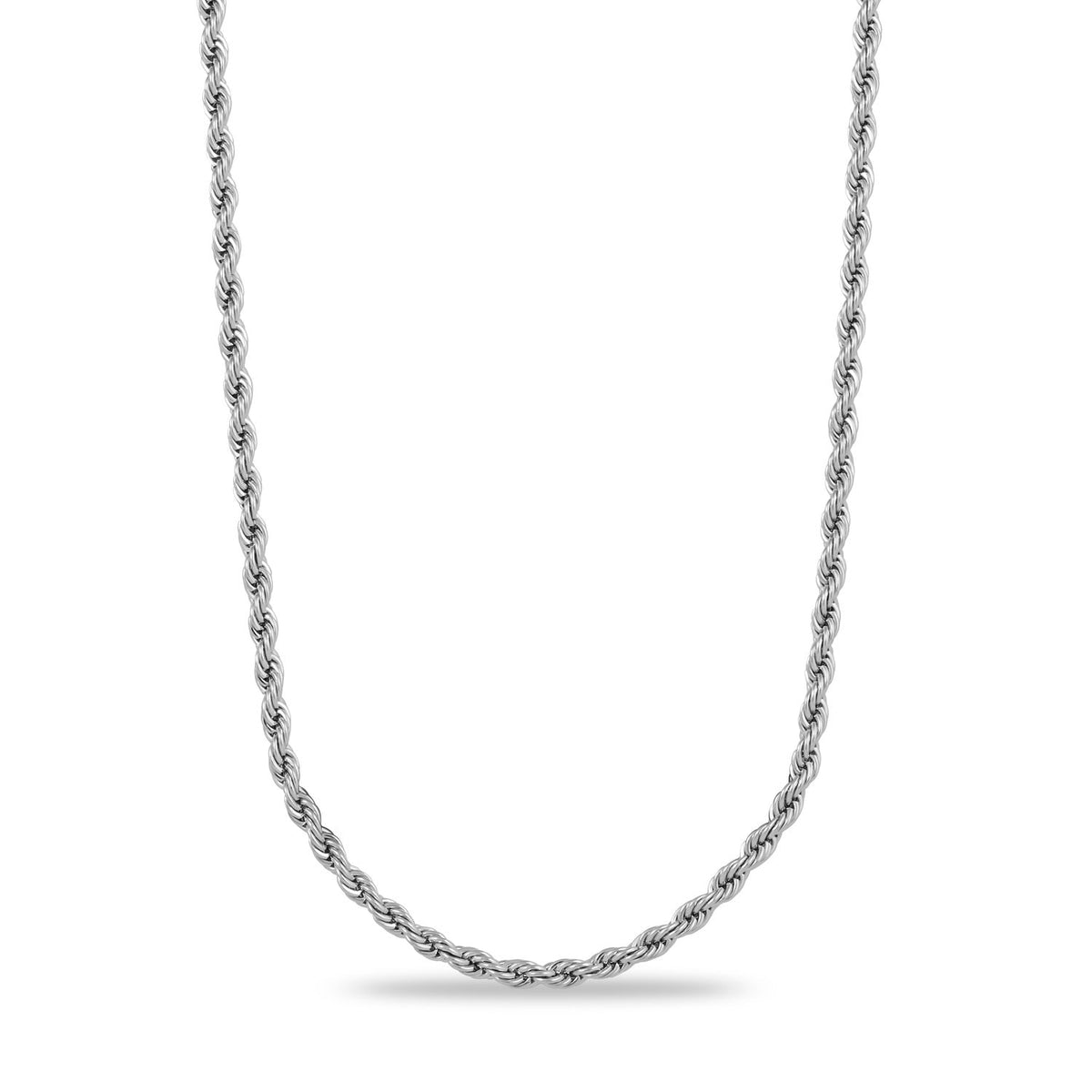Youth Rope Chain in White Gold - 4mm