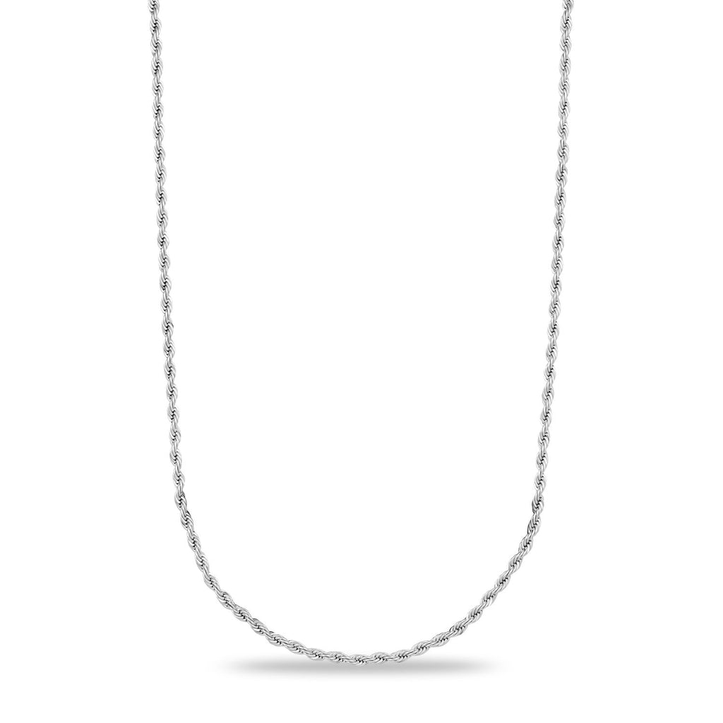 Youth Rope Chain in White Gold - 2mm