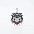 Georgia Bulldogs Mascot in White Gold