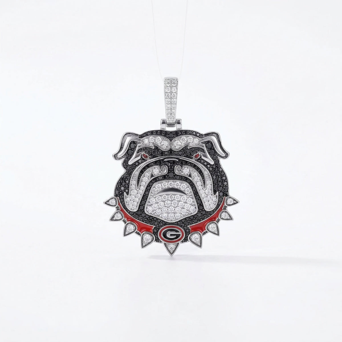 Georgia Bulldogs Mascot in White Gold