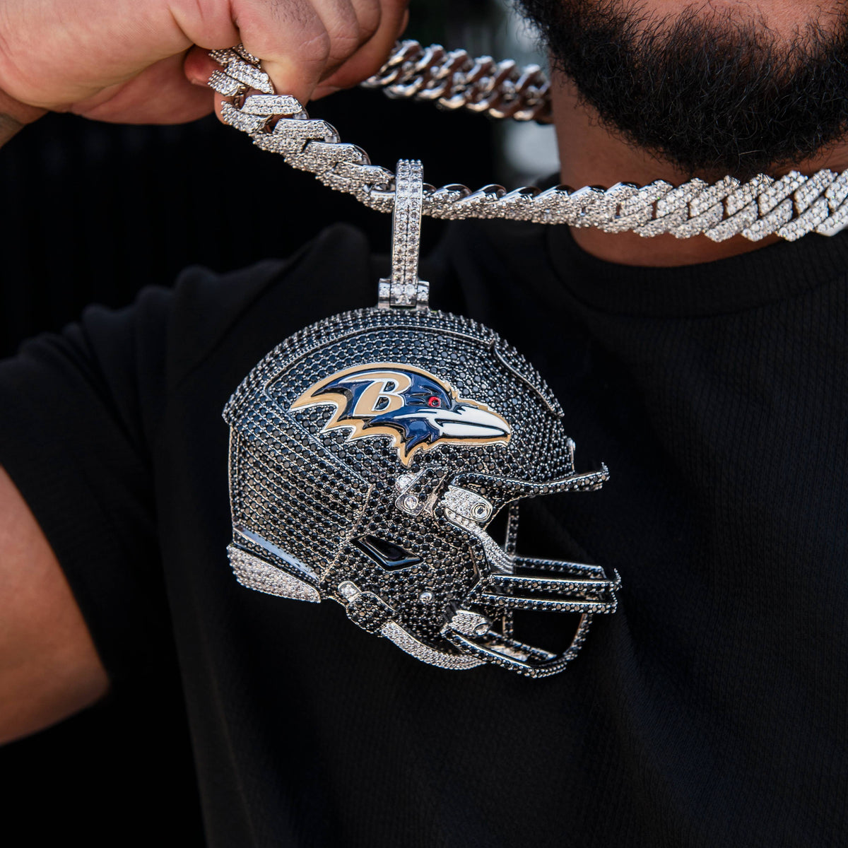 Giant Baltimore Ravens Official NFL Helmet Pendant
