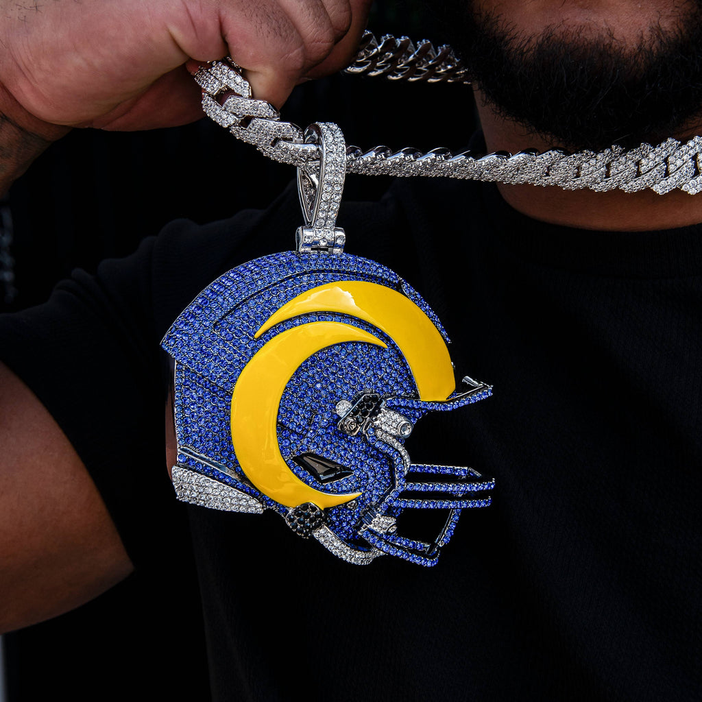 Giant Los Angeles Rams Official NFL Helmet Pendant