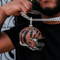 Giant Cincinnati Bengals Official NFL Helmet Pendant