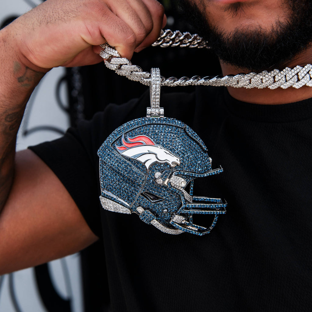 Giant Denver Broncos Official NFL Helmet Pendant