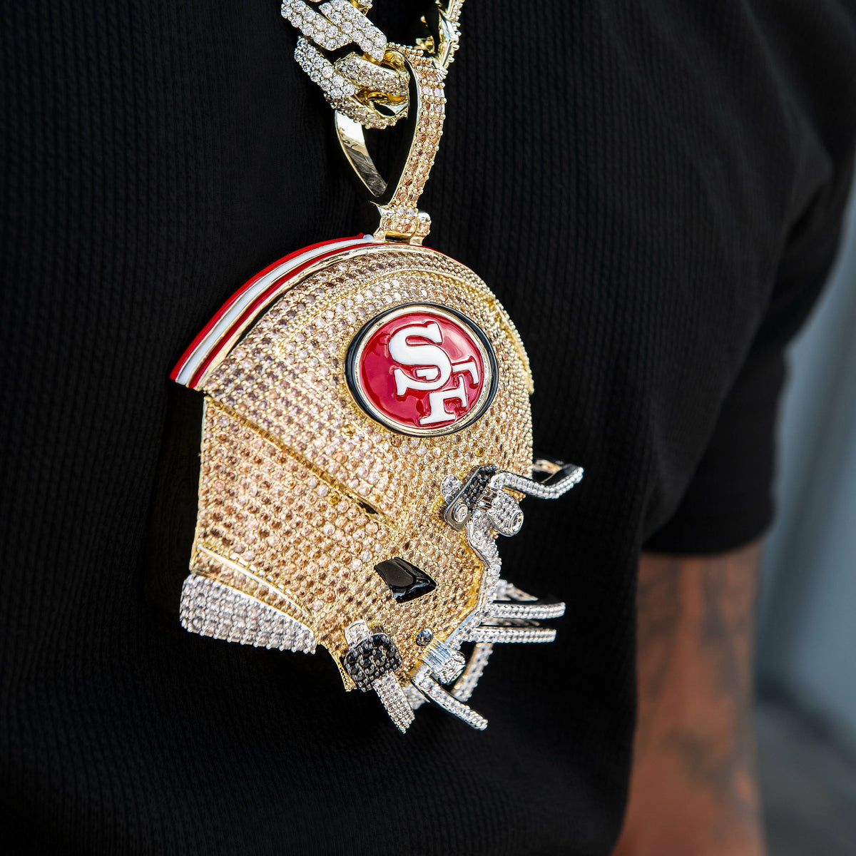 Giant San Francisco 49ers Official NFL Helmet Pendant