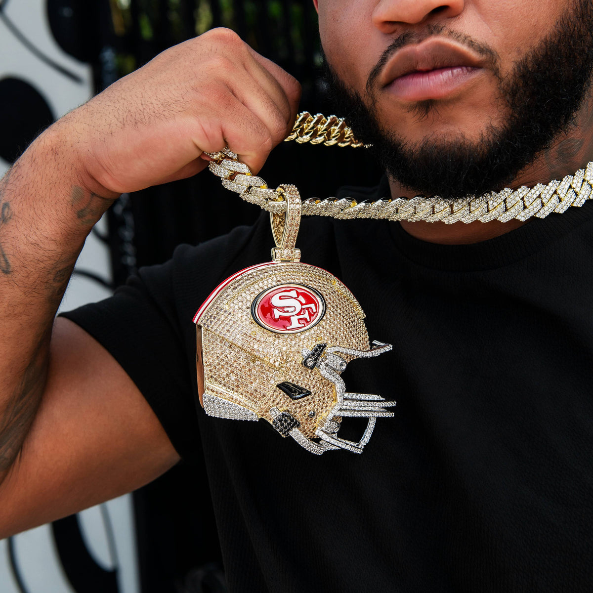 Giant San Francisco 49ers Official NFL Helmet Pendant