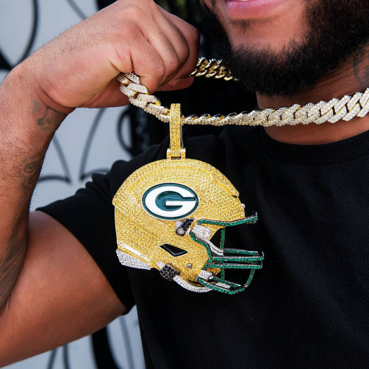 Giant Green Bay Packers Official NFL Helmet Pendant