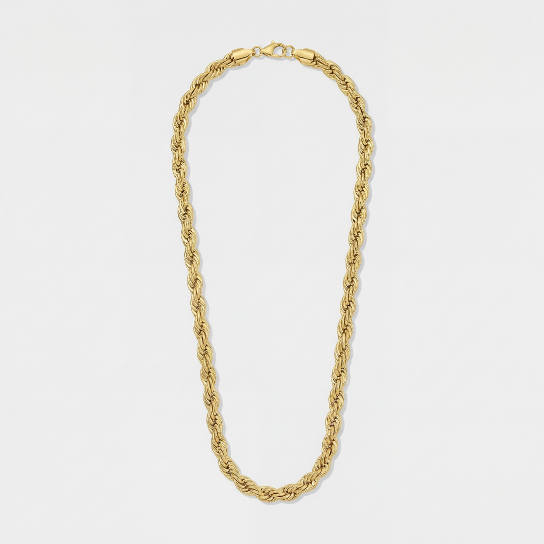 Rope Chain (Gold) - 8mm