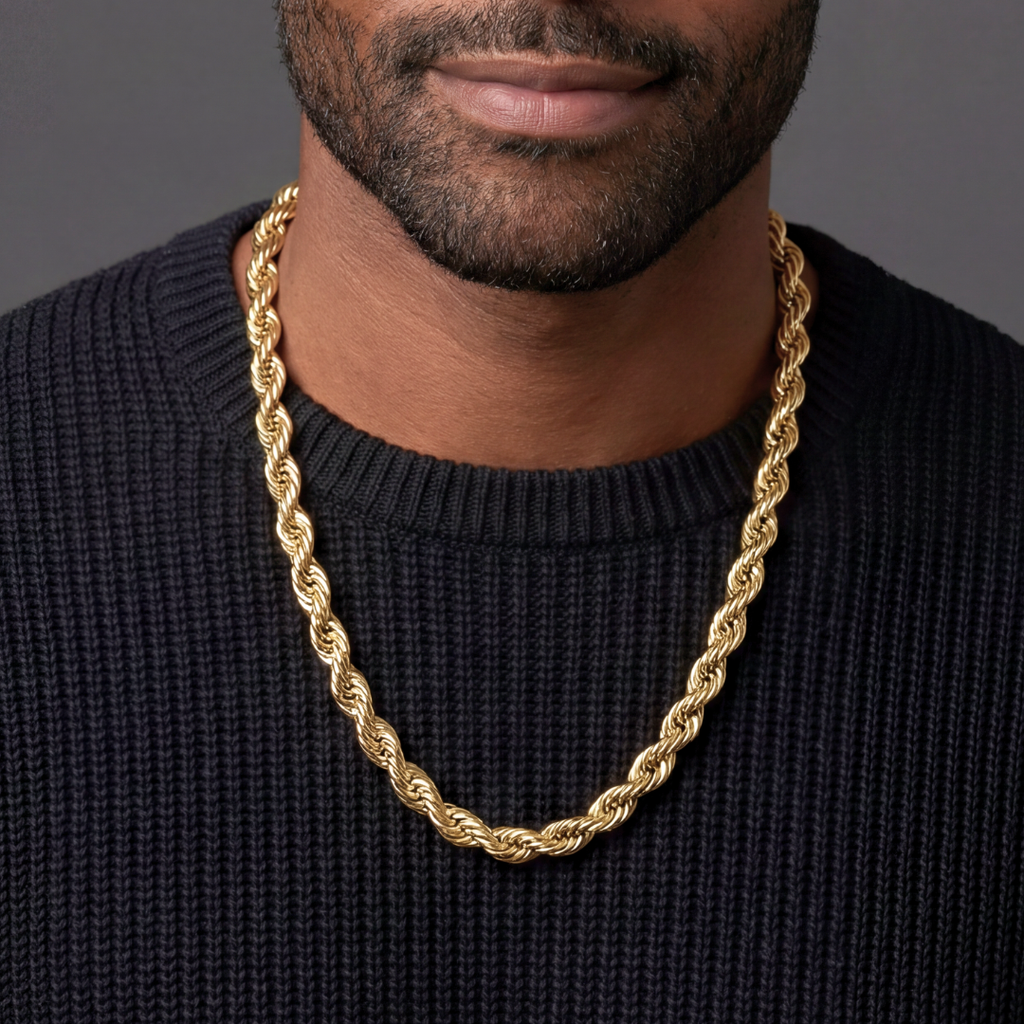 Rope Chain (Gold) - 8mm