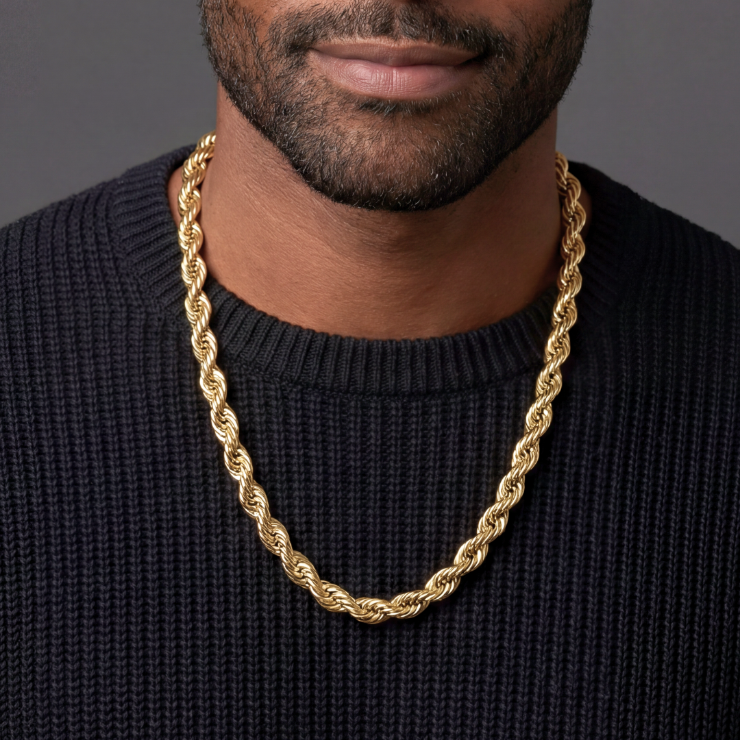 Rope Chain (Gold) - 8mm