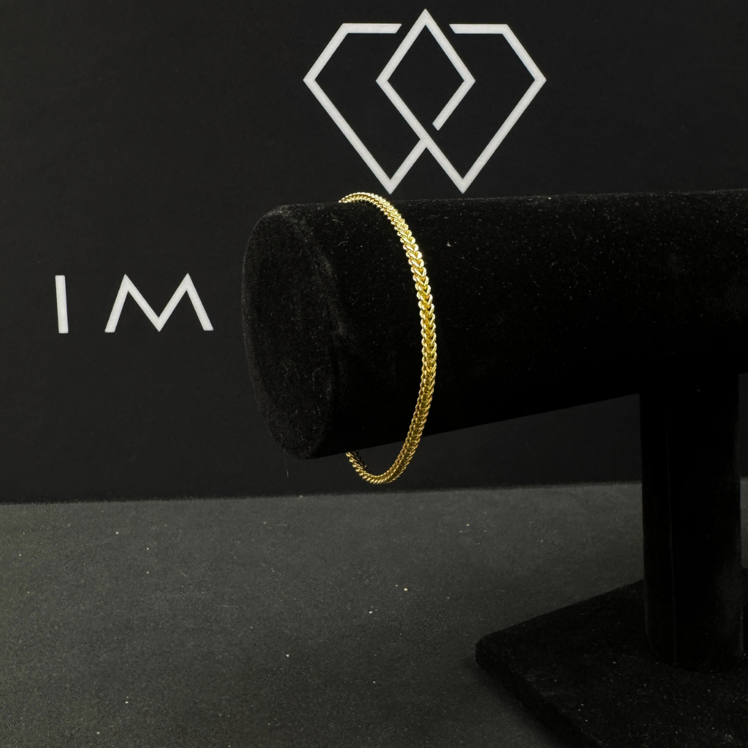 Solid Gold Franco Bracelet - 2.5mm