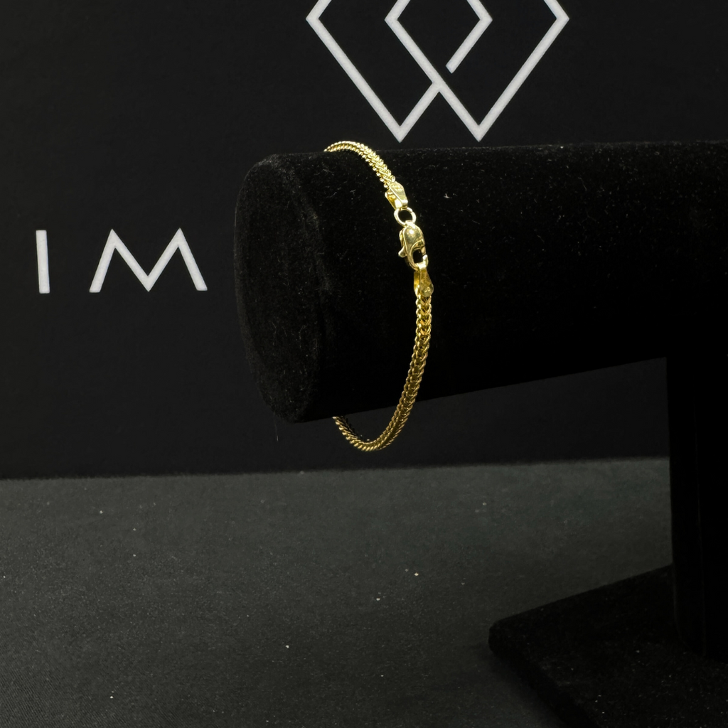 Solid Gold Franco Bracelet - 2.5mm