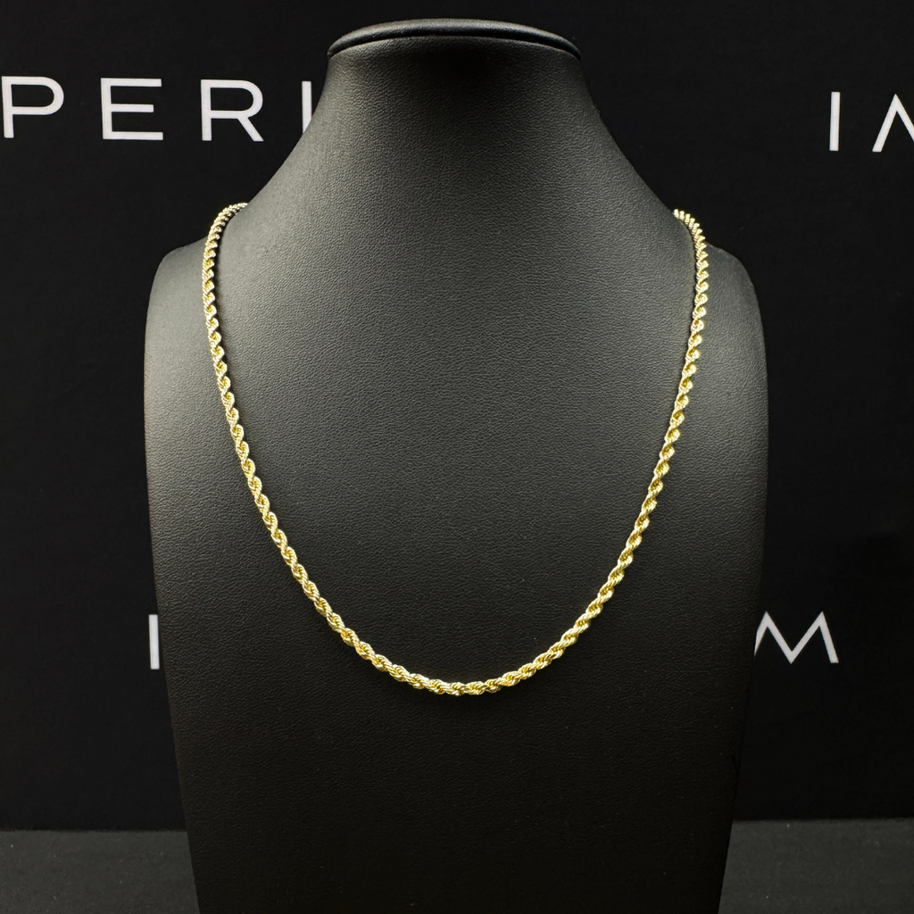 Solid Gold Rope Chain - 3mm