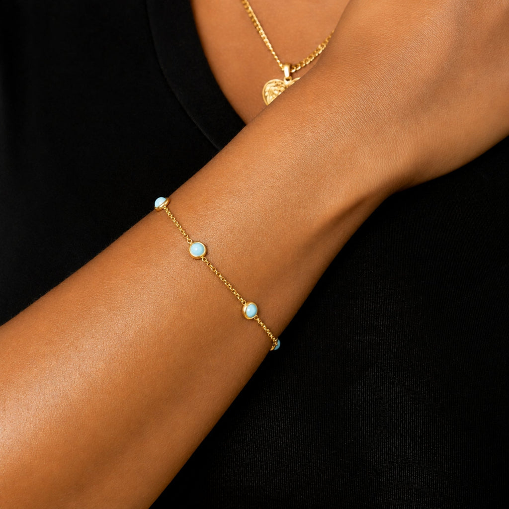 Heirloom Turquoise Bezel Bracelet
