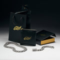 Diamond Cuban Chain + Bracelet Gift Bundle in White Gold - 12mm