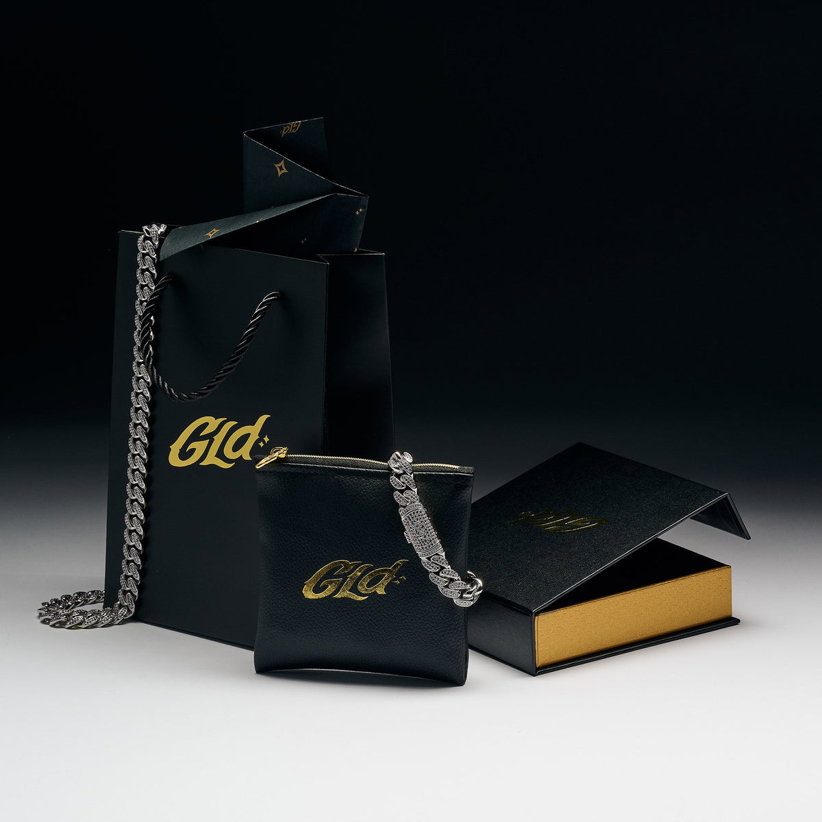 Diamond Cuban Chain + Bracelet Gift Bundle in White Gold - 8.5mm