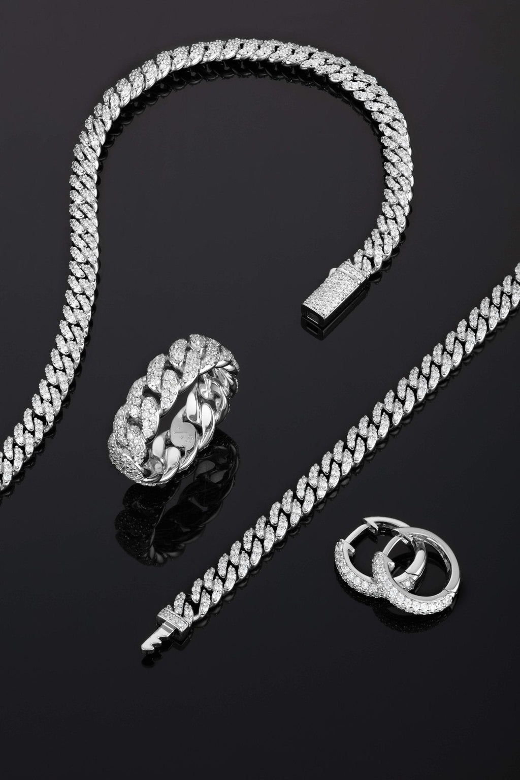 Iced Out Hoop Earrings