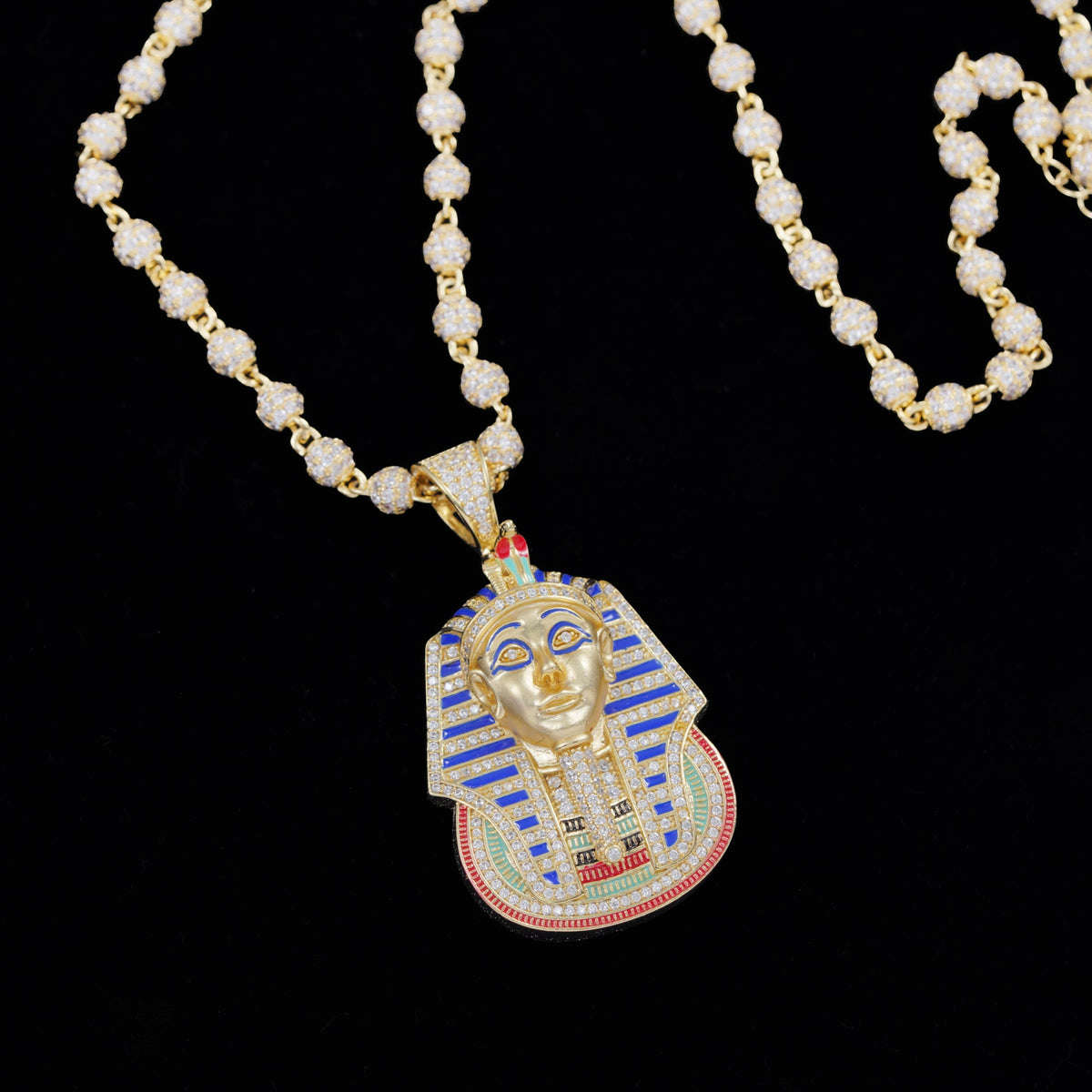 Iced Pharaoh Egypt Necklace