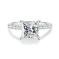 Princess Cut Moissanite Engagement Ring With Halo