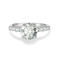 Classic Shared-Prong Round Cut Moissanite Engagement Ring
