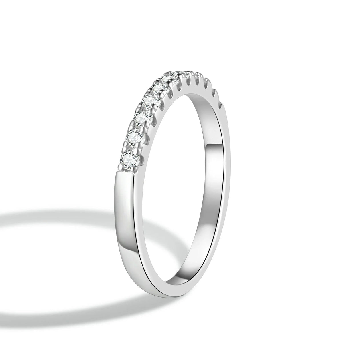 Classic Round Cut Moissanite Band