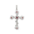Ruby Iced Spiked Cross