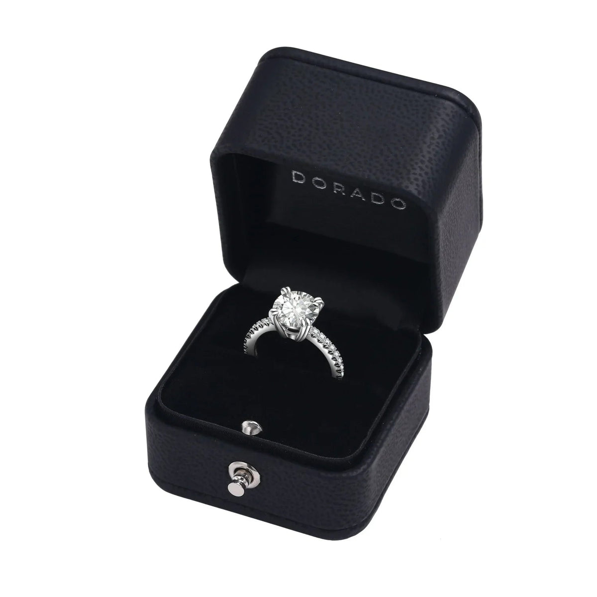 Round Cut Moissanite Engagement Ring Solitaire