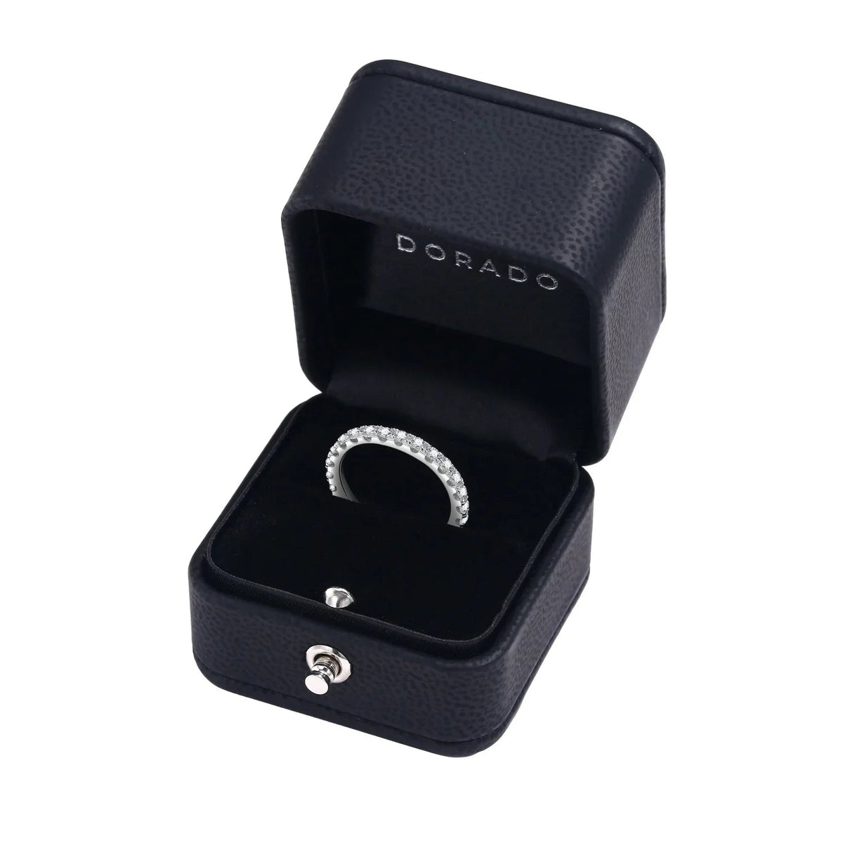 Pave Round Cut Moissanite Eternity Band