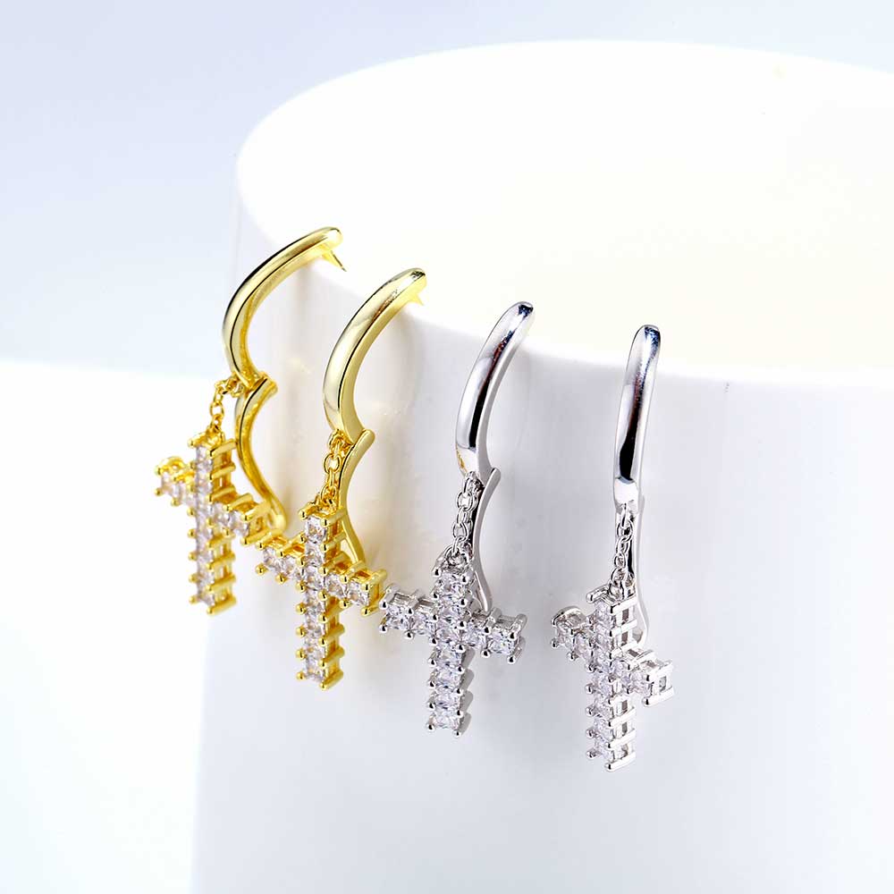 Cross Earrings (Gold)