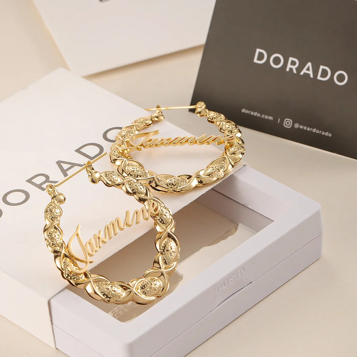 XOXO Name Hoop Earrings