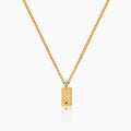 Initial Engraved Birthstone Necklace