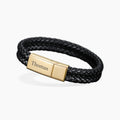 Mens Engraved Leather Bracelet