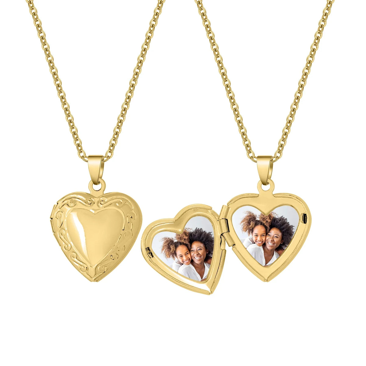 Heart Locket Necklace Photo Pendant