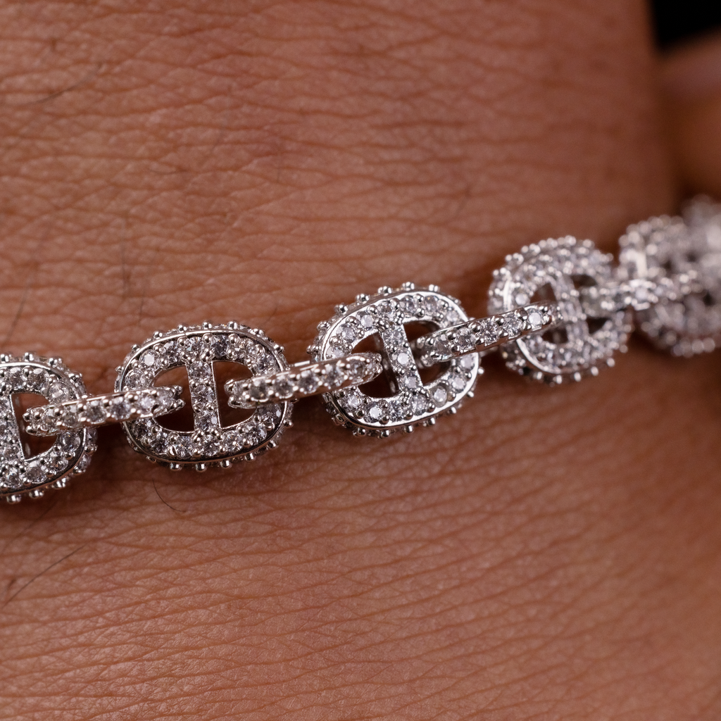 Micro Valentina Bracelet in White Gold