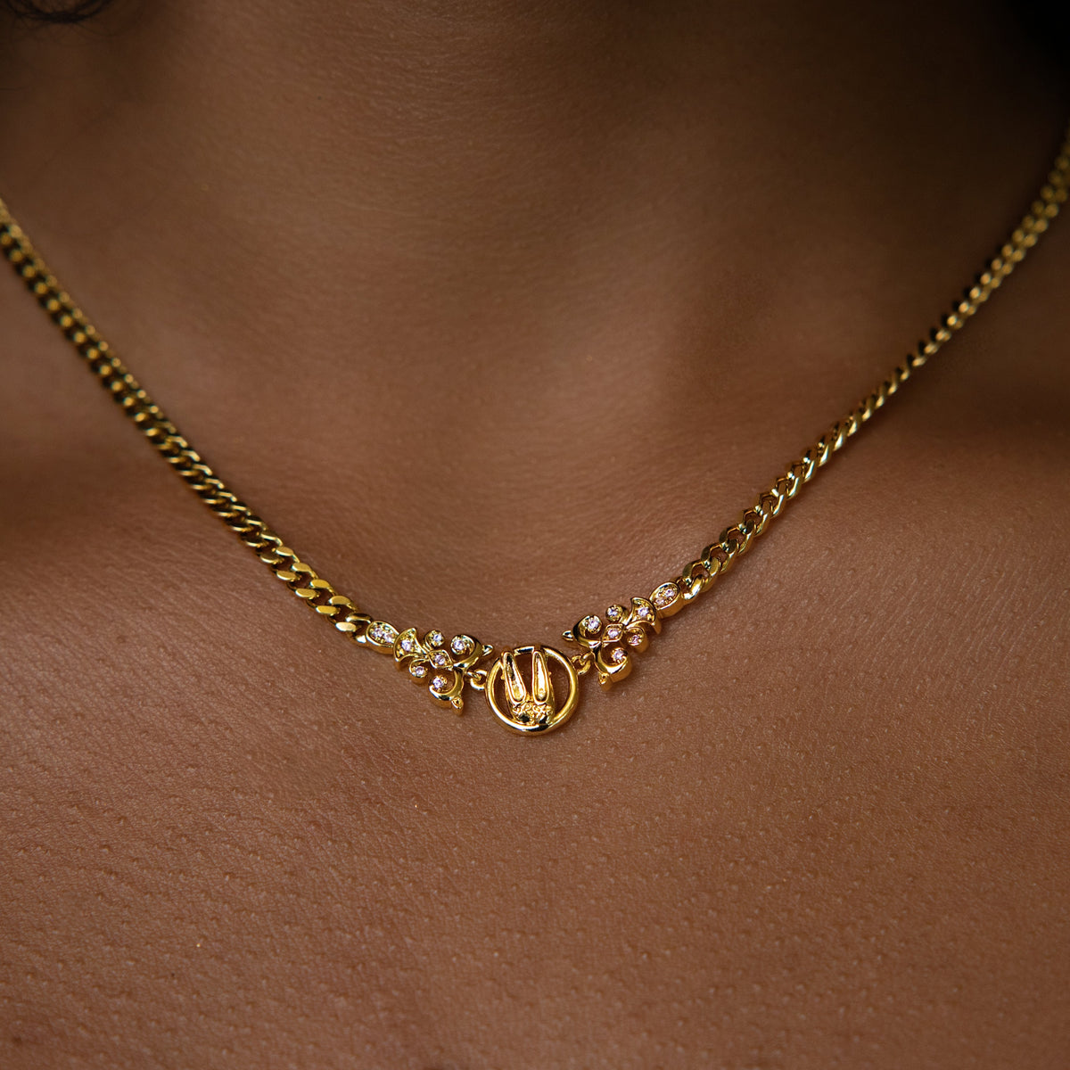 Forme Privé Slipper Bracelet + Necklace in Yellow Gold Bundle