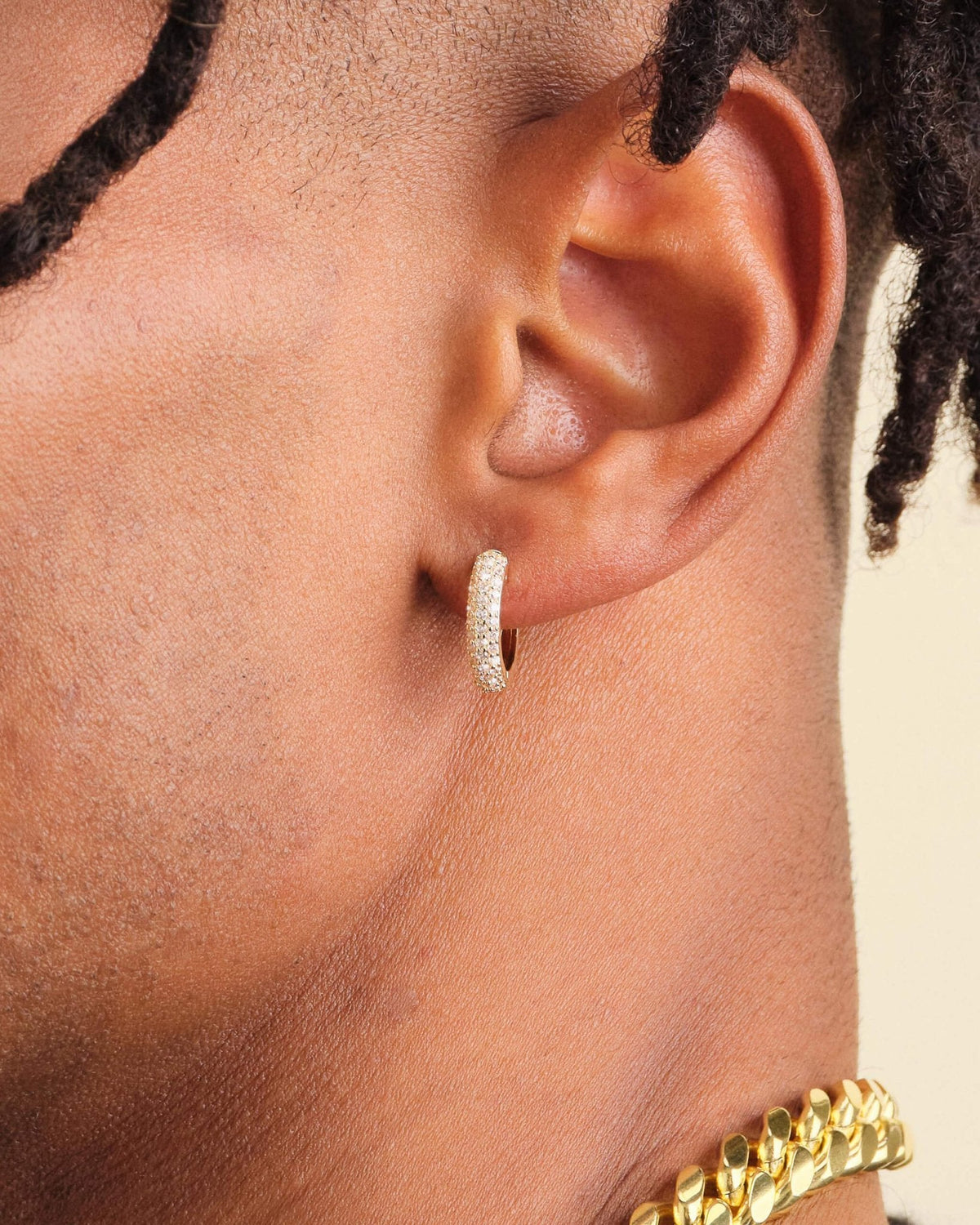 Iced Out Hoop Earrings