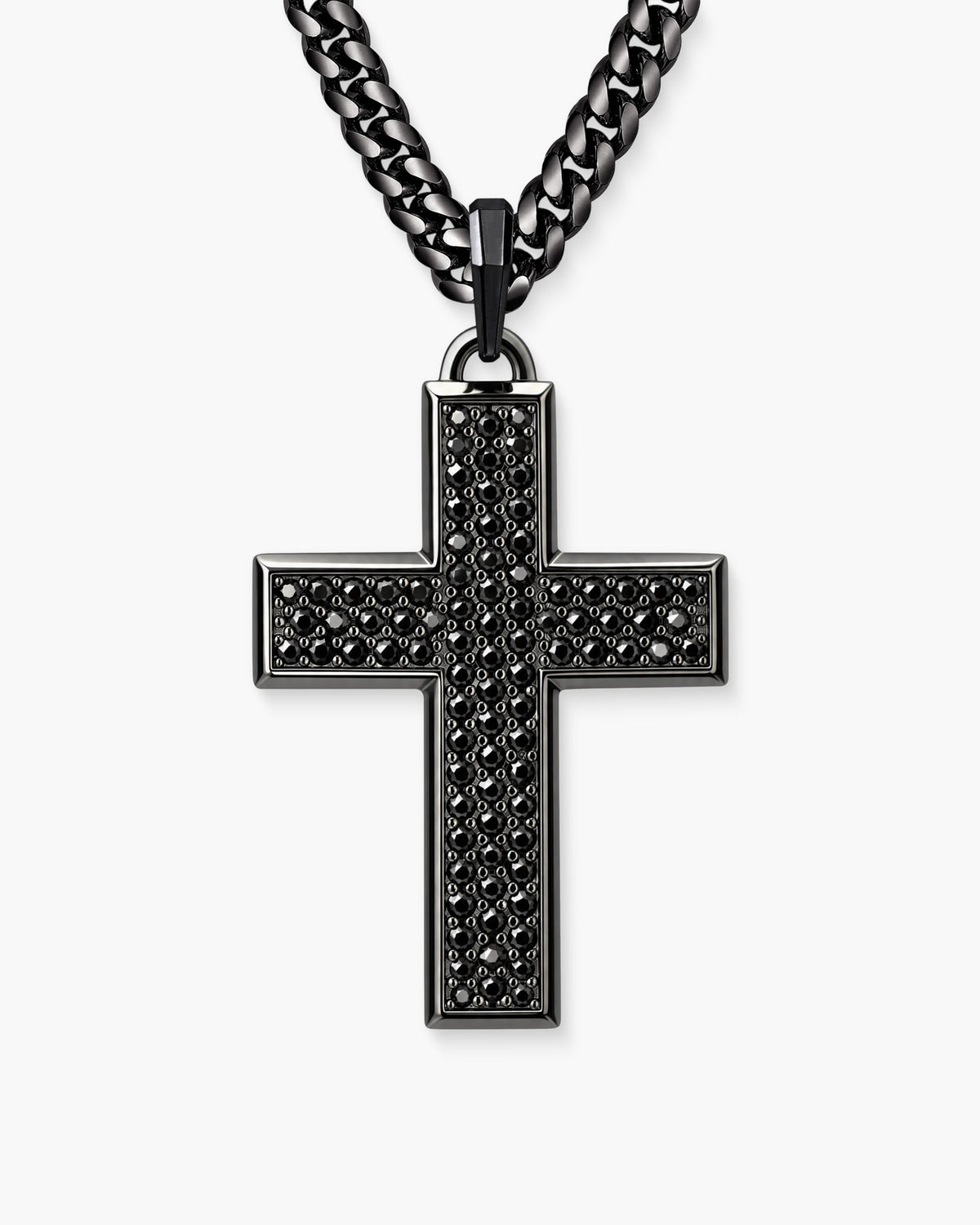 Iced Out Mosaic Cross Pendant