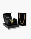 JX1 Automatic Watch + Cuban Link Chain 8mm
