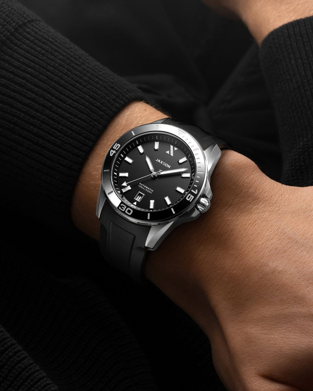 JX2 Dive Watch + Cuban Link Chain 8mm