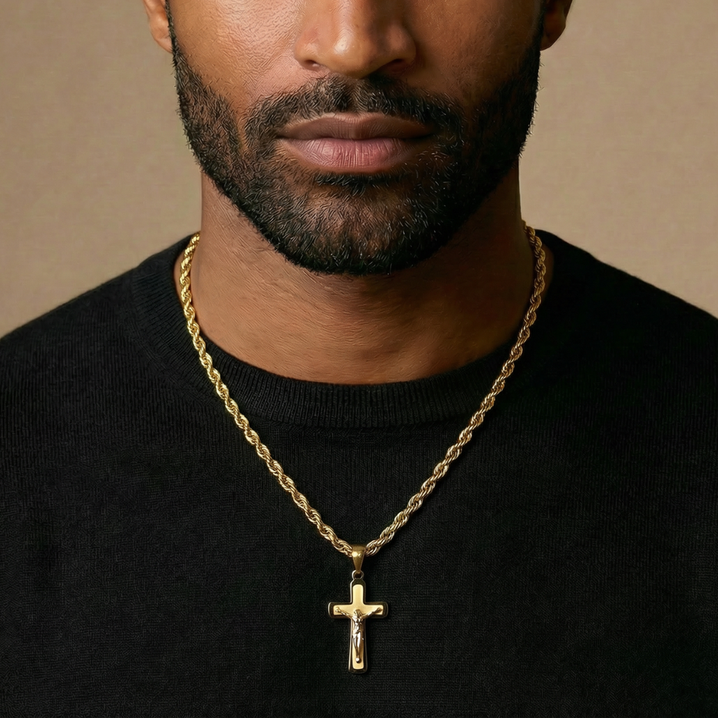 Jesus Cross Pendant (Gold)